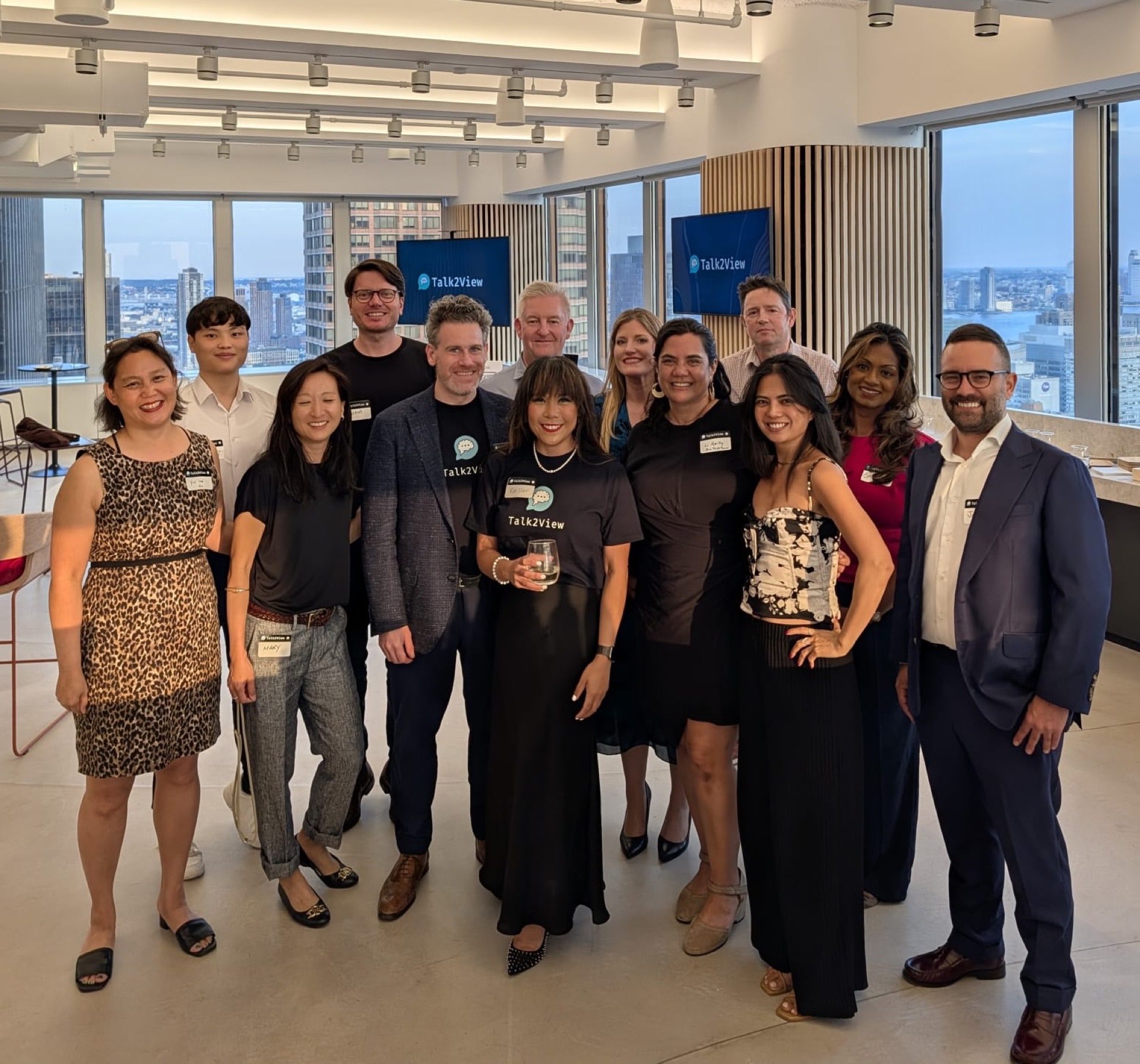 The Talk2View team and guests at the T2Board launch event in New York